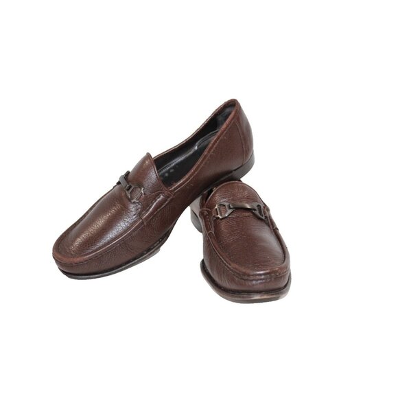 Allen Edmonds VINCI Brown Leather Moc Toe Slip On Horsebit Loafers Mens 10.5 D main image 3